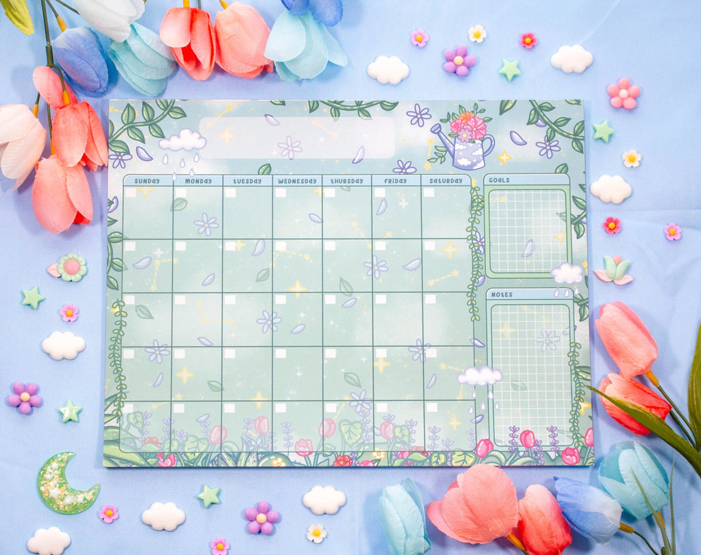 Botanical Bliss Monthly Planner Pad • Unicorn Eclipse
