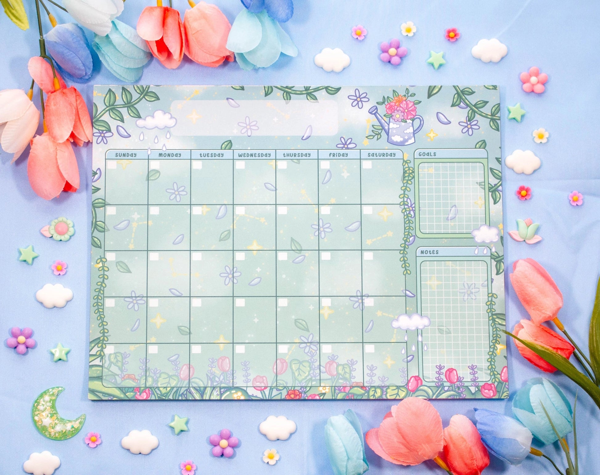 Botanical Bliss Monthly Planner Pad • Unicorn Eclipse