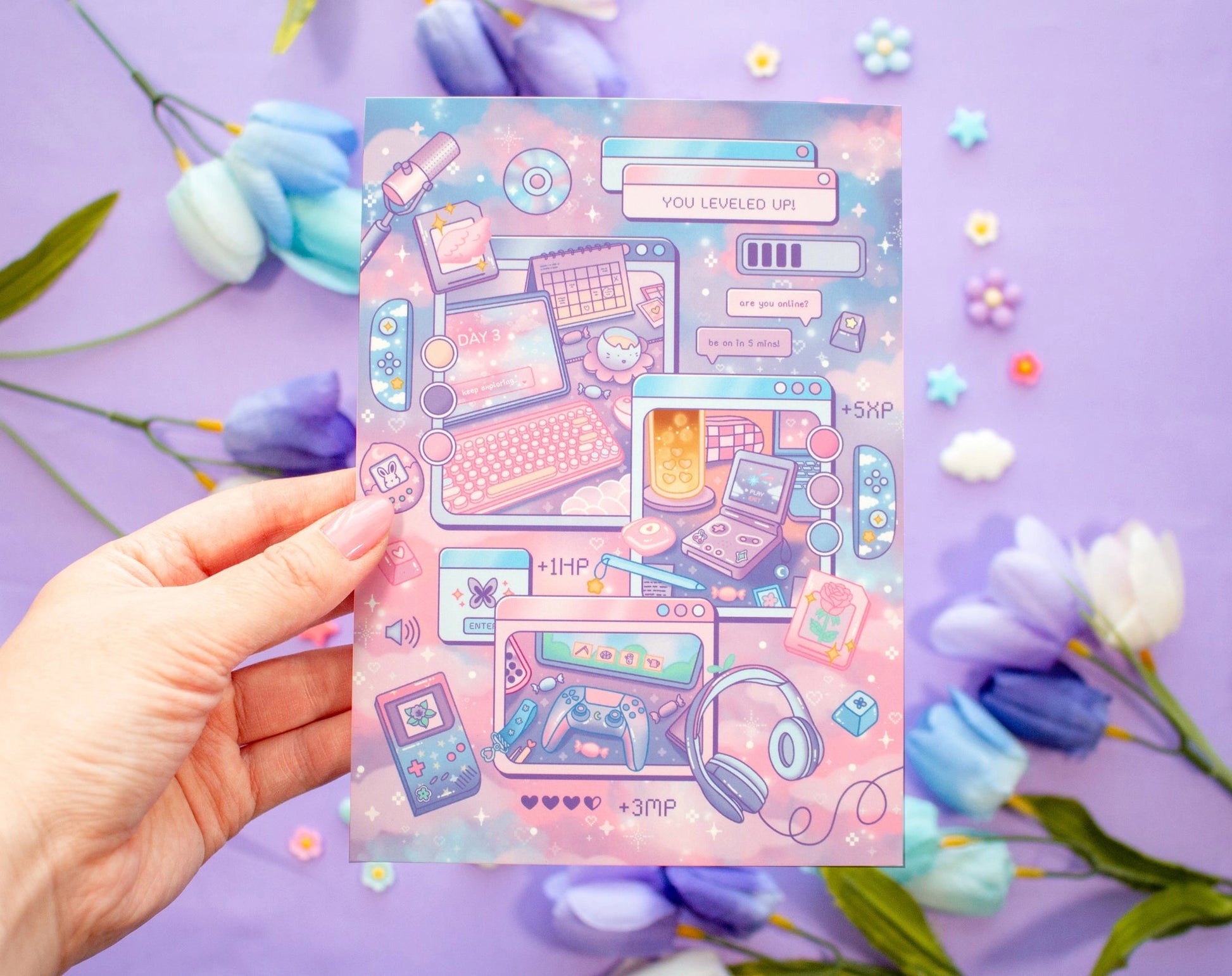 Game Time • 5x7 Art Print • Unicorn Eclipse