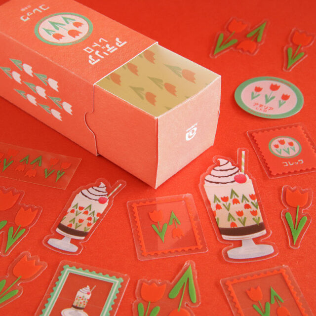 Tulips Classic Retro Flake Stickers • Aderia Retro