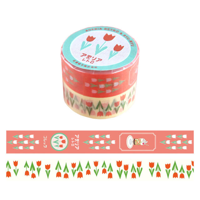 Tulips Classic Retro 2 Washi Set • Aderia Retro