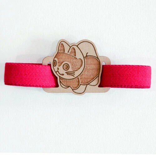 Inu Hariko Die-Cut Wood • Red Elastic Book Band