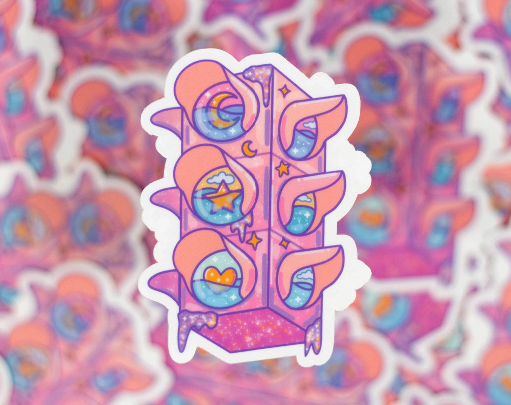 Dreamy Traffic Light • 3" Clear Vinyl Sticker • Unicorn Eclipse