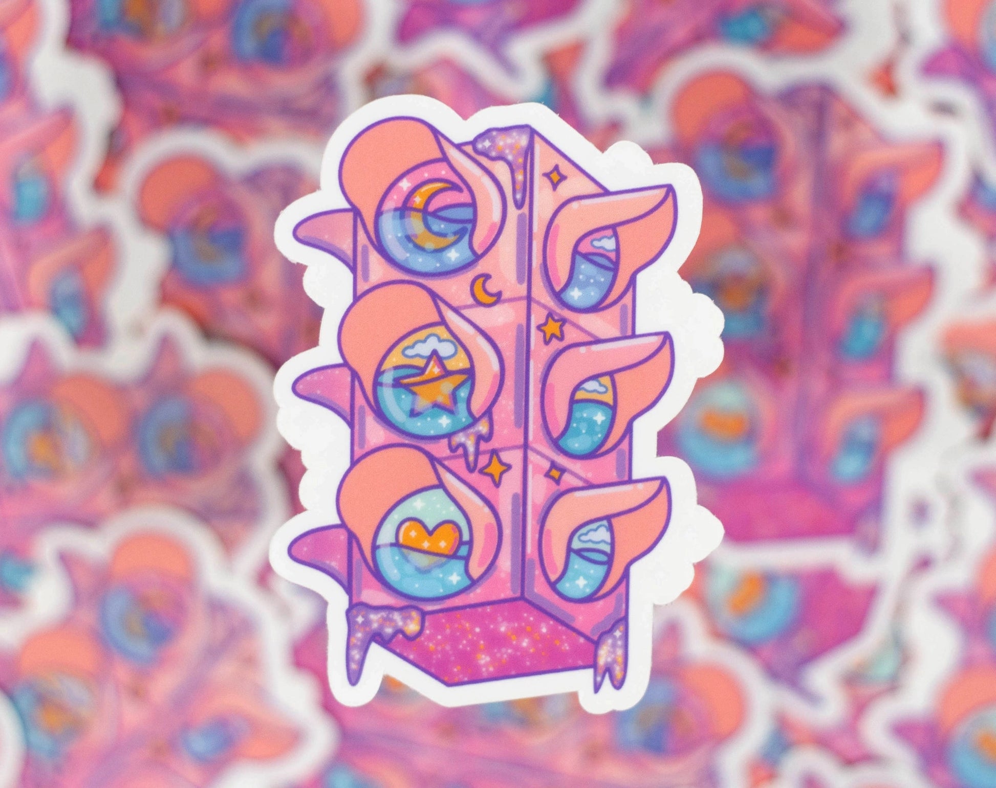 Dreamy Traffic Light • 3" Clear Vinyl Sticker • Unicorn Eclipse