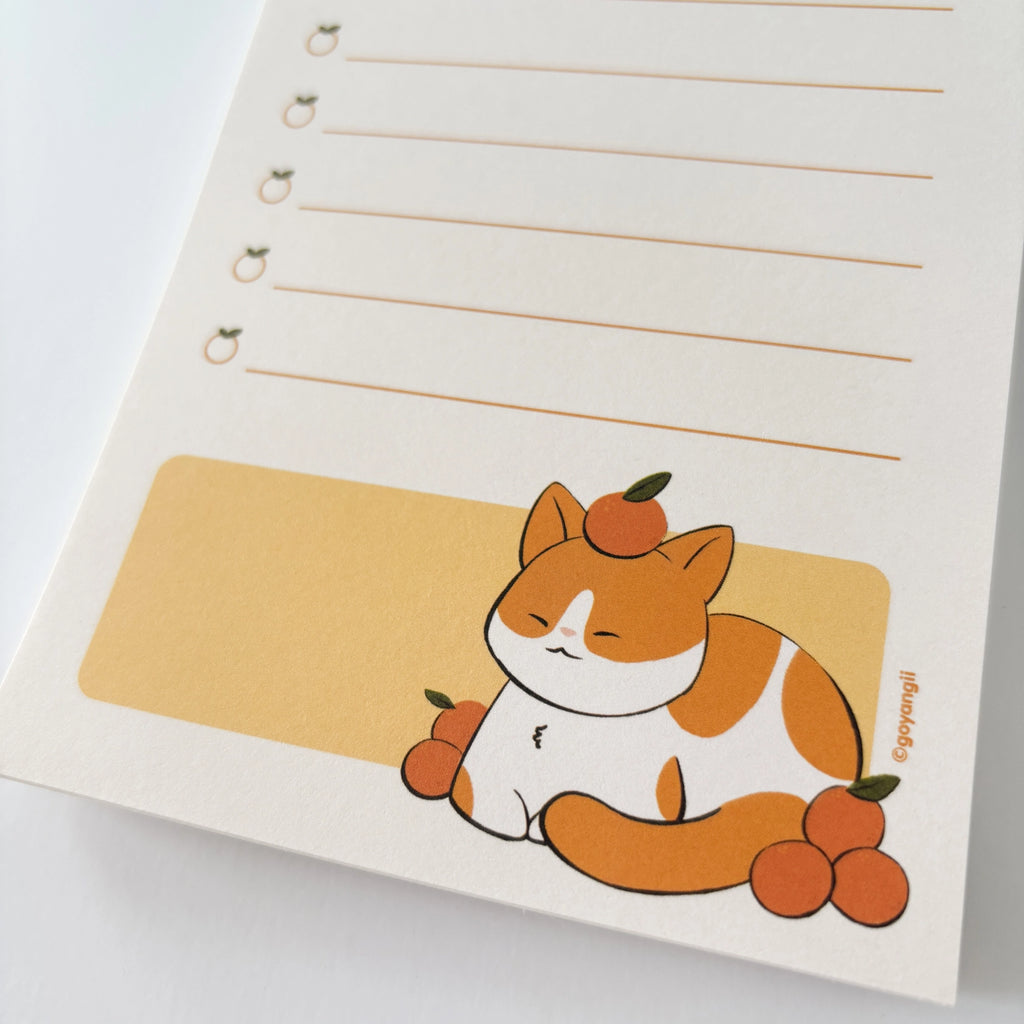 Cat & Oranges Notepad • goyangii