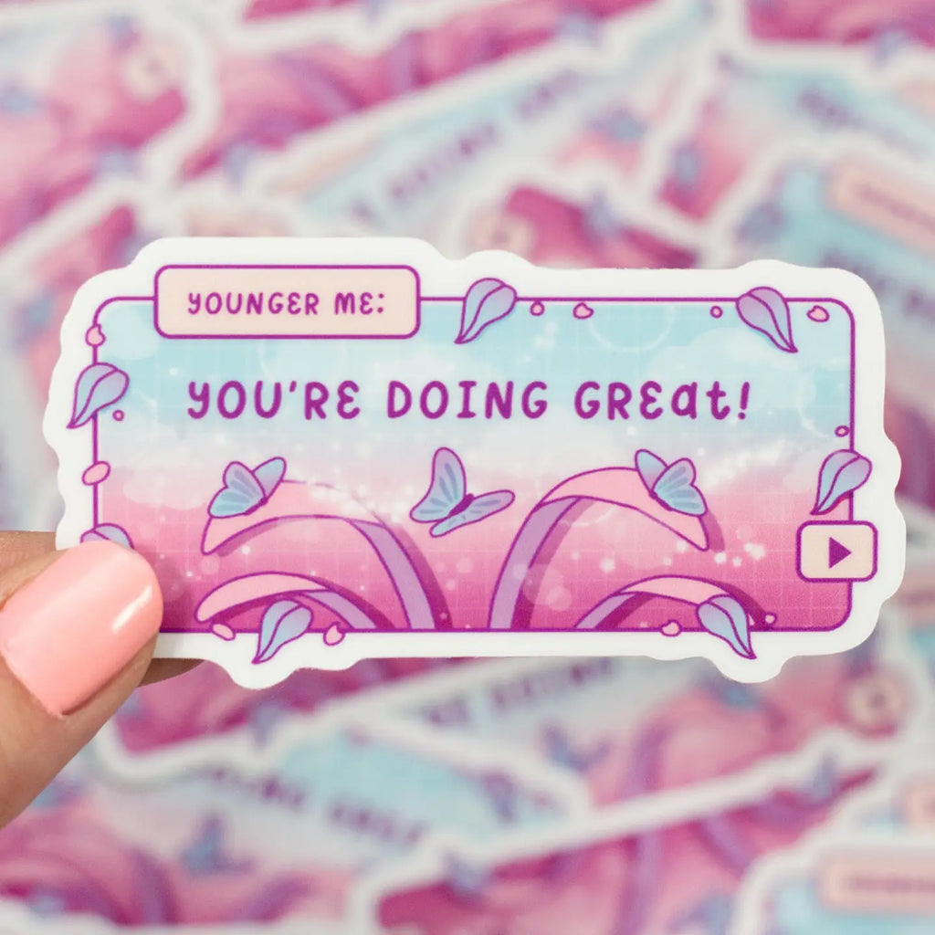 You’re Doing Great • Vinyl Sticker • Unicorn Eclipse