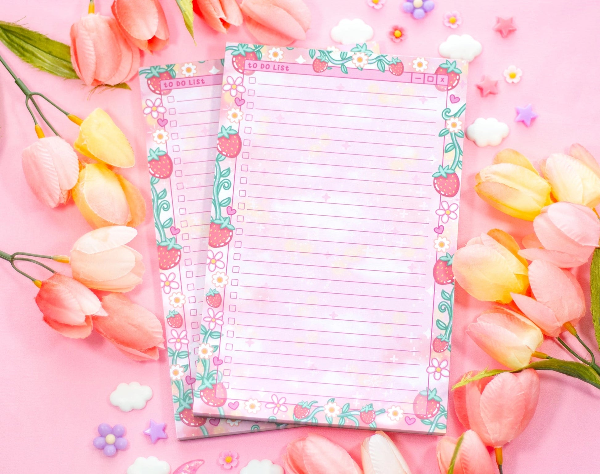 Sweet Strawberries To Do List Planner Pad • Unicorn Eclipse