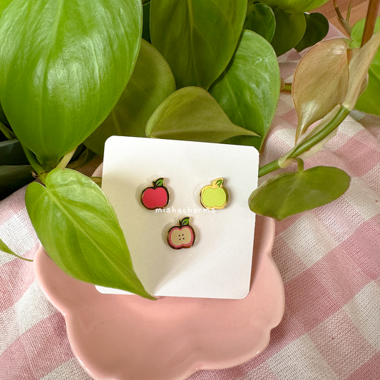Apples • Mini Enamel Pin Set • Misha Charms