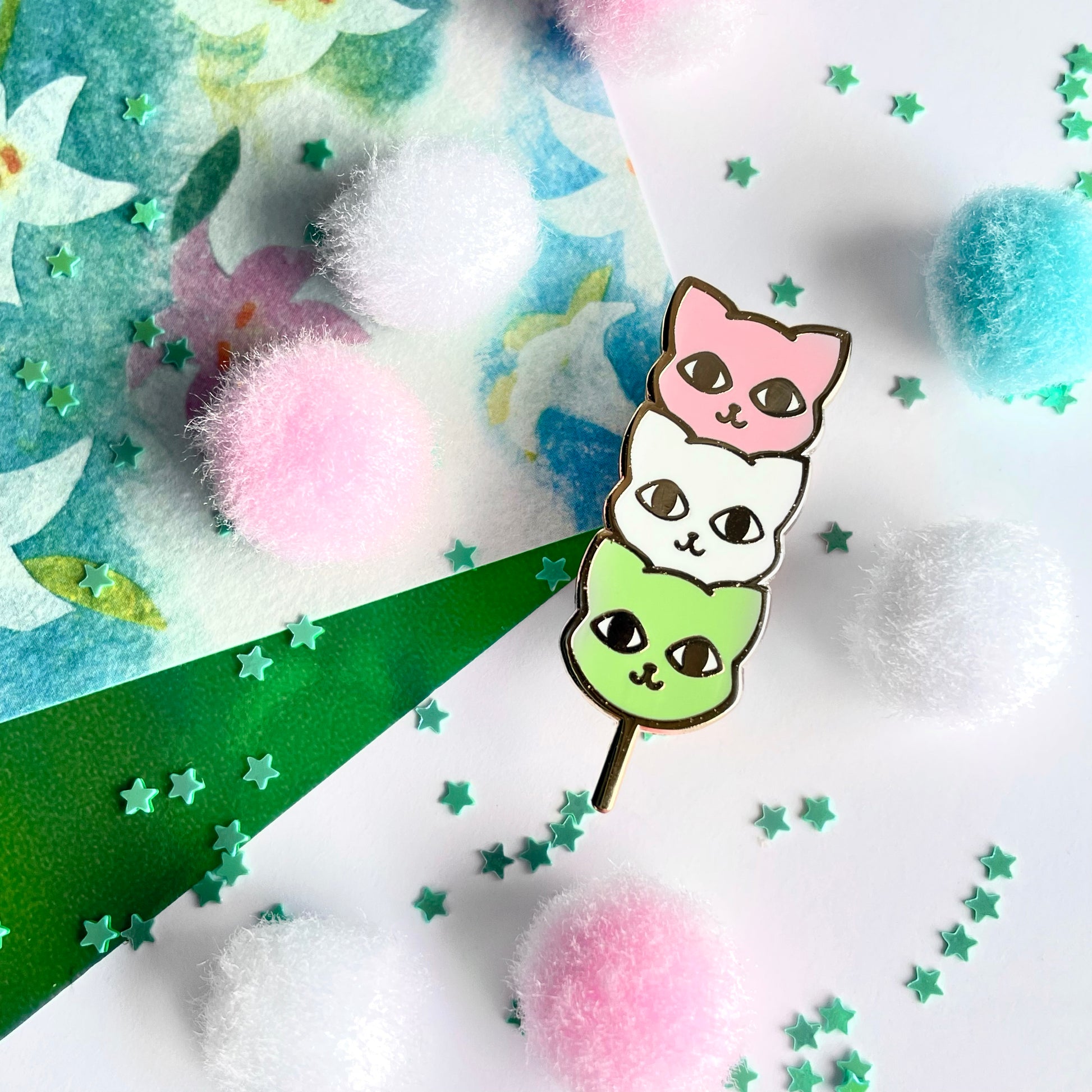 Nyango Kitty Dango • Enamel Pin • Shishido Creative