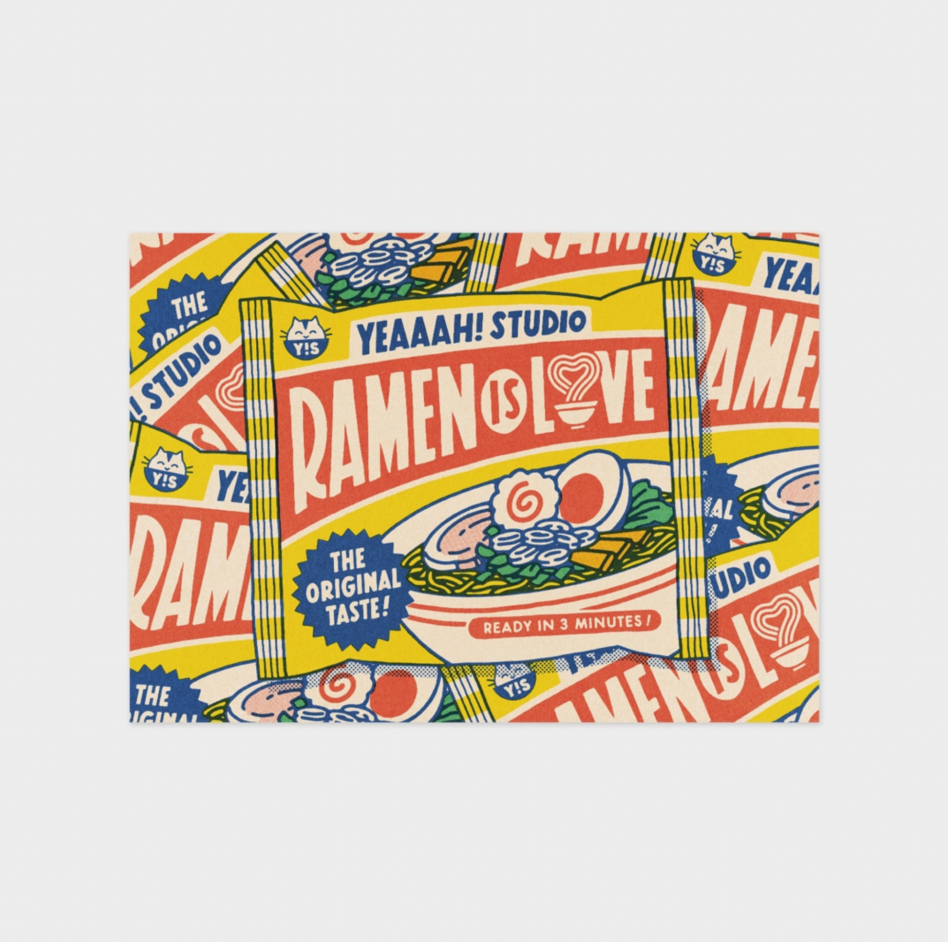 Ramen is Love • 4x6 Postcard Print • Yeaaah! Studio