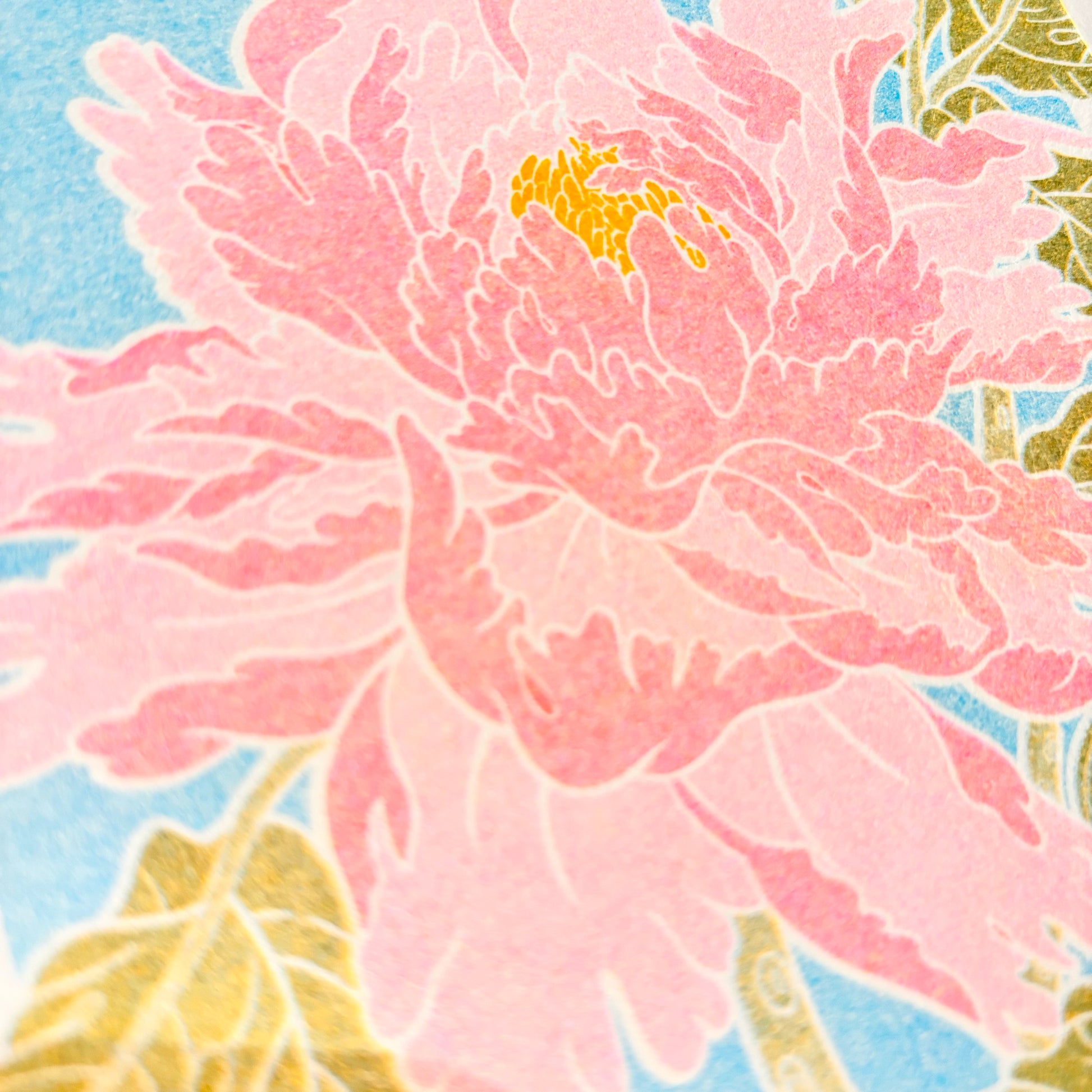 Peony / Botan • 5x7" Risograph Art Print • Shishido Creative