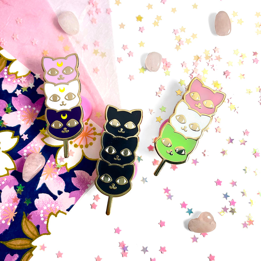 Nyango Kitty Dango • Enamel Pin • Shishido Creative